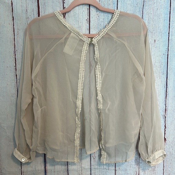 NWOT Free People Lacy Sheer Top - Picture 6 of 8